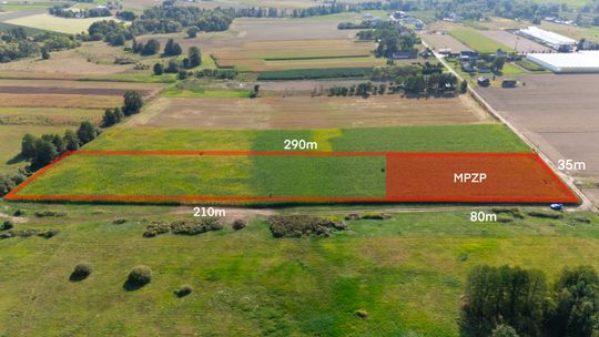 Działka siedliskowo-rolna 1,01 ha – Rębków/ z MPZP