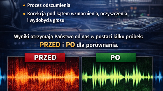 Odzyskiwanie i Poprawa Jakości Nagrań 📁 Dowody | Odszumianie | Ratunek Danych