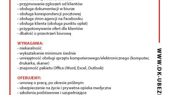 Praca - pracownik biurowy - obsługa klienta