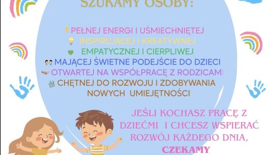 Przedszkole zatrudni nauczyciela.