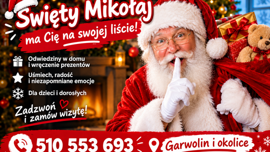 Święty Mikołaj do wynajęcia w Garwolinie