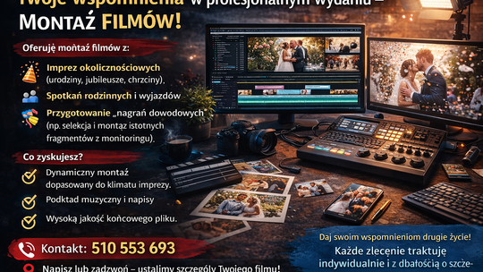 Twoje wspomnienia w profesjonalnym wydaniu – Montaż Filmów!