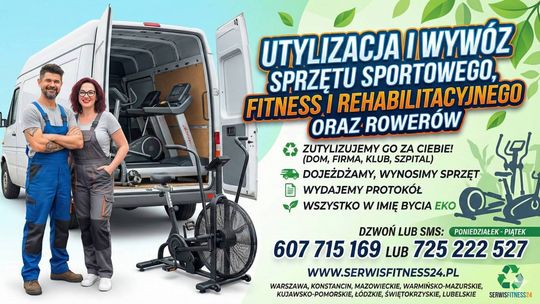 Utylizacja Sprzętu Fitness i Skuterów Inwalidzkich - Warszawa, Konstancin, Mazowsze