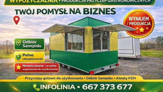 Wypożyczalnia - produkcja przyczep gastronomicznych Wypożyczalnia - produkcja przyczep gastronomicznych