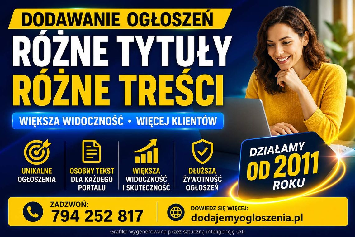 Dodawanie ogłoszeń - każde z innym tytułem i inną treścią Dodawanie ogłoszeń - każde z innym tytułem i inną treścią