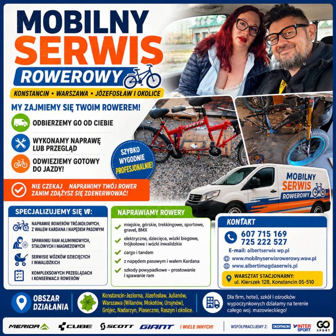 Mobilny Serwis Rowerowy - Konstancin, Warszawa, Józefosław i okolice