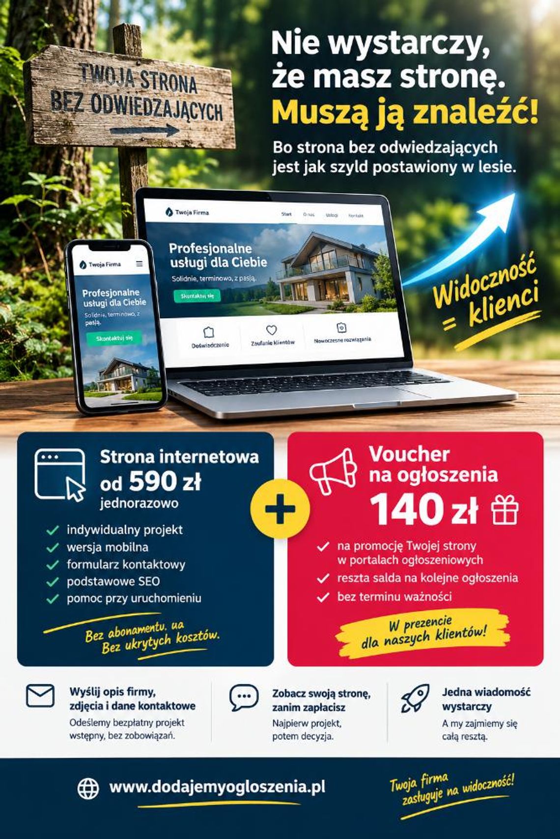 Nowa strona firmowa i konkretne wsparcie w jej promocji Nowa strona firmowa i konkretne wsparcie w jej promocji