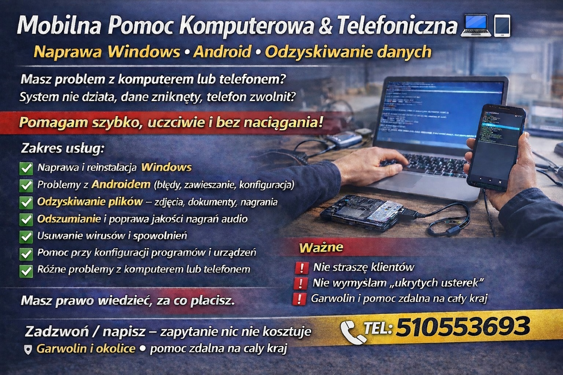 Odzyskiwanie usuniętych plików - Garwolin Odzyskiwanie usuniętych plików - Garwolin