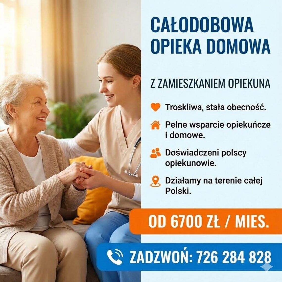 Oferujemy opiekę seniora z zamieszkaniem  / Firma