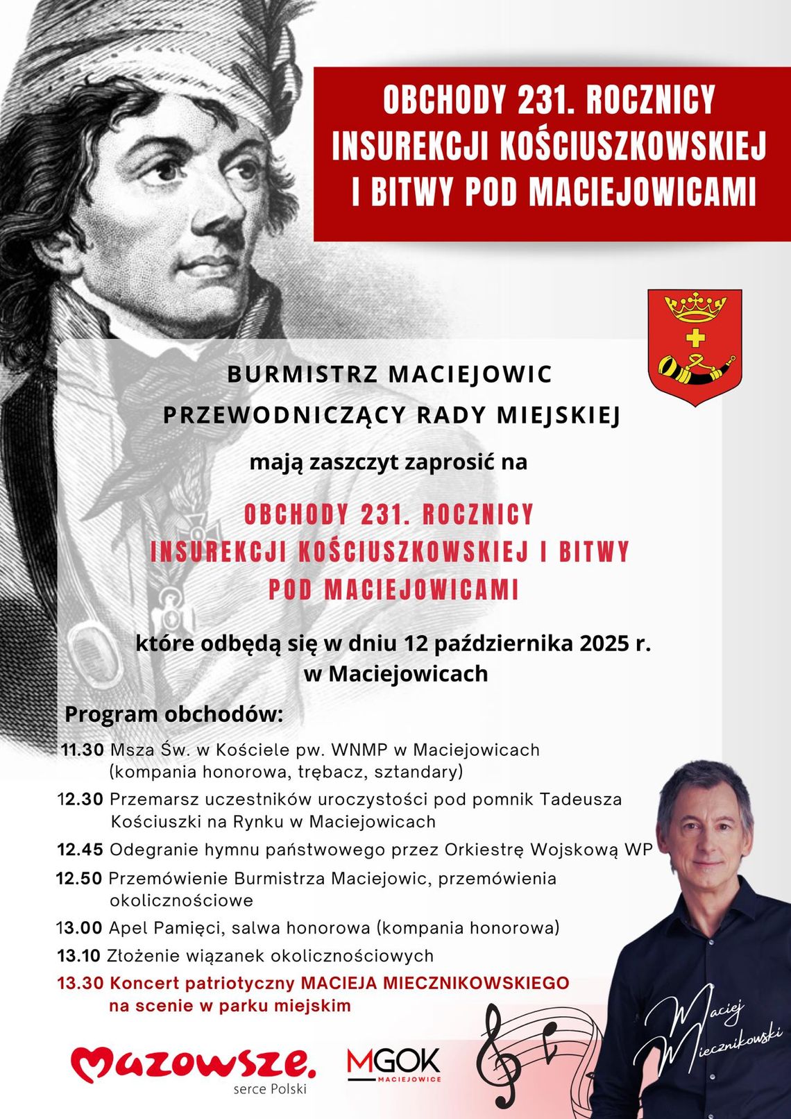 231. rocznica Insurekcji Kościuszkowskiej i Bitwy pod Maciejowicami