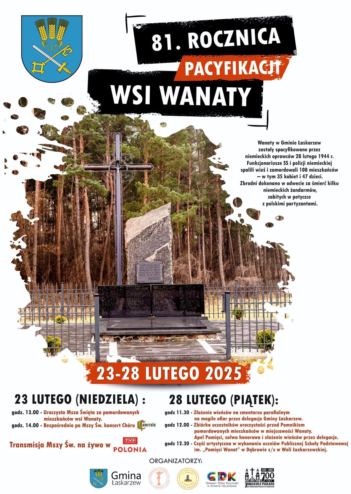 81. rocznica pacyfikacji wsi Wanaty