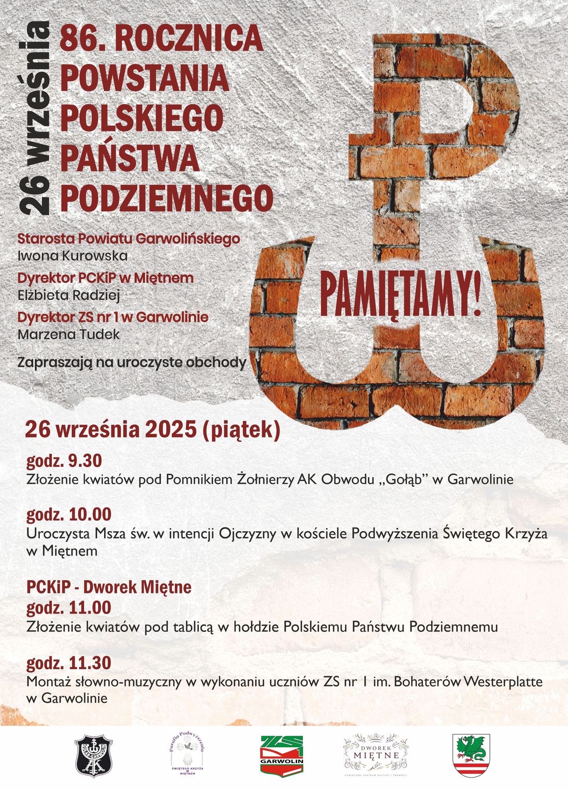86. rocznica Powstania Polskiego Państwa Podziemnego