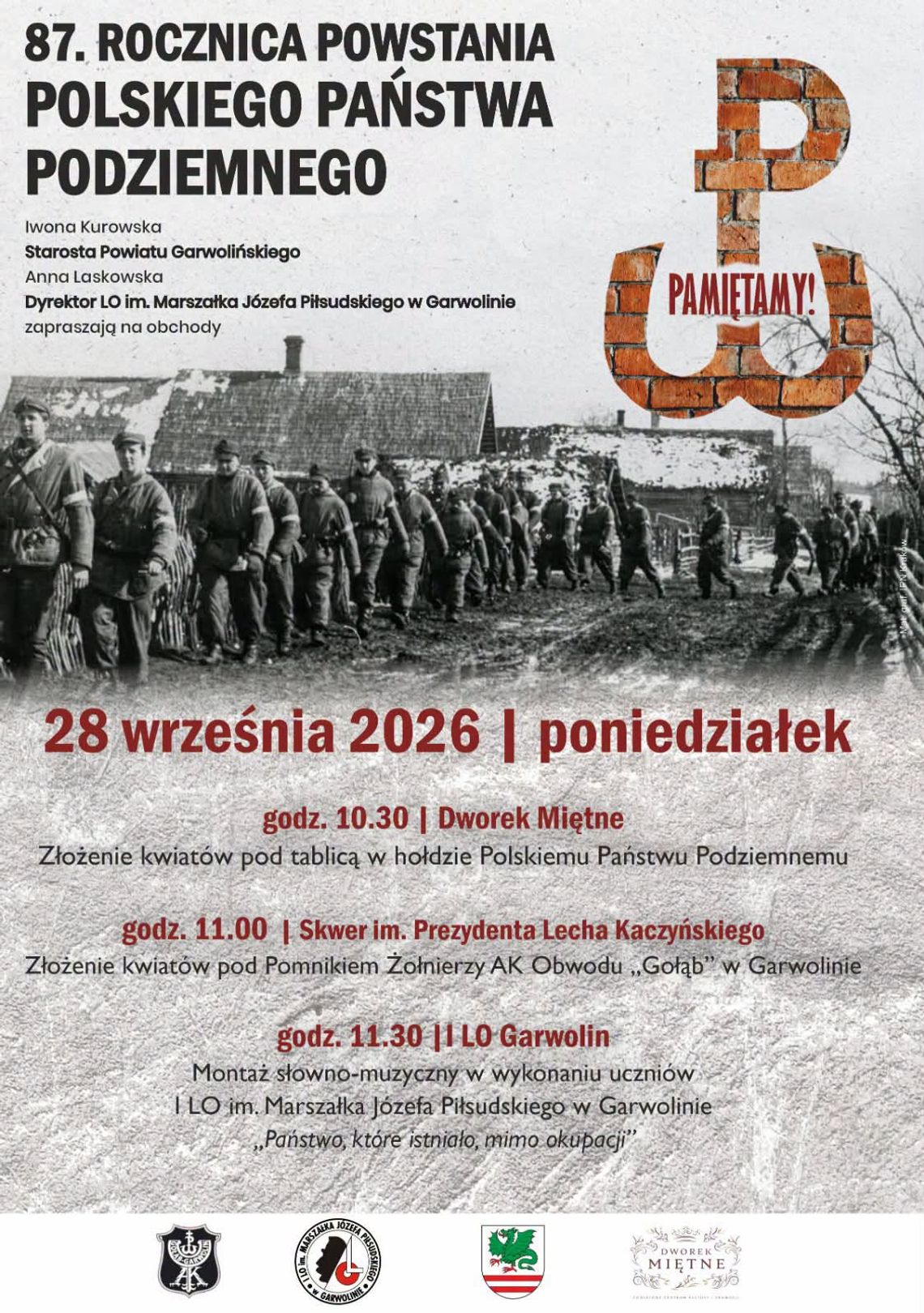 87. rocznica powstania Polskiego Państwa Podziemnego