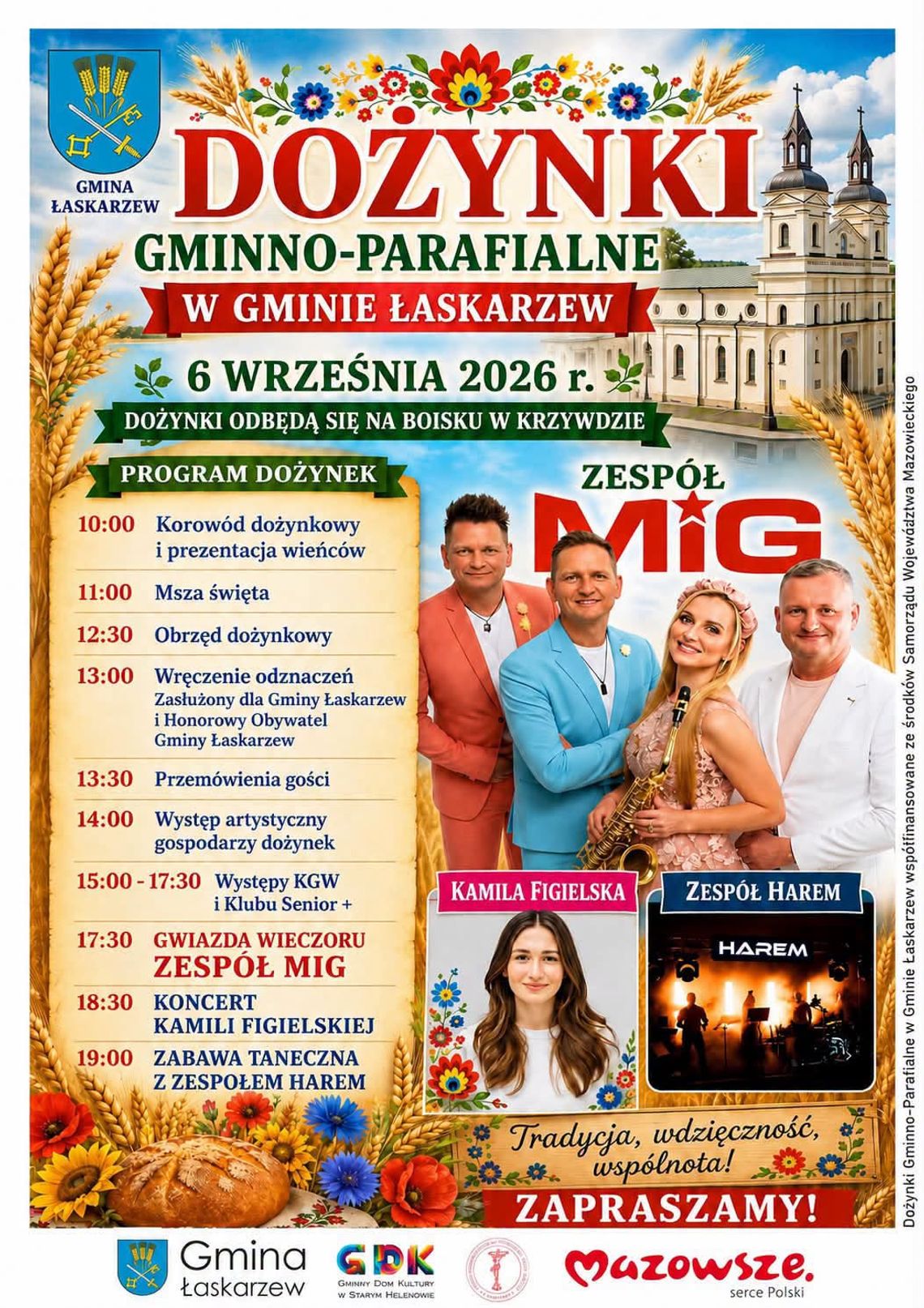 Dożynki Gminno-Parafialne w Krzywdzie