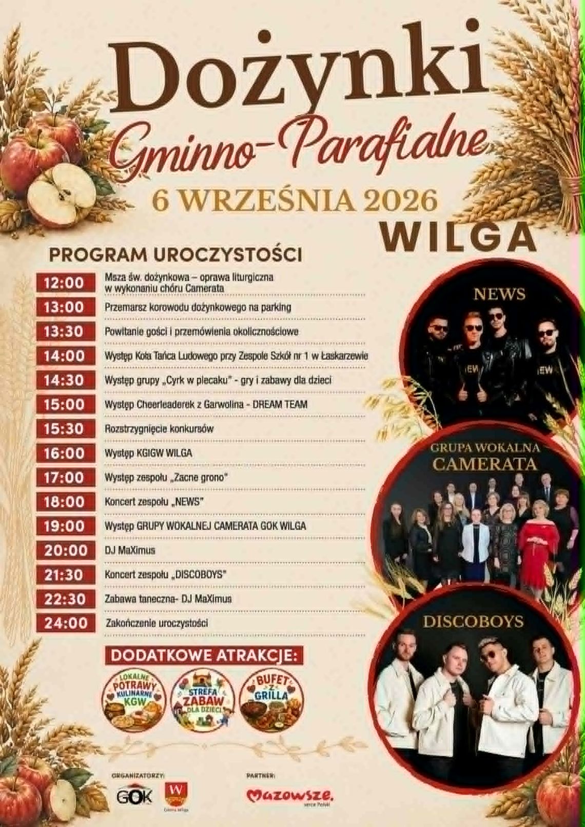 Dożynki Gminno-Parafialne w Wildze