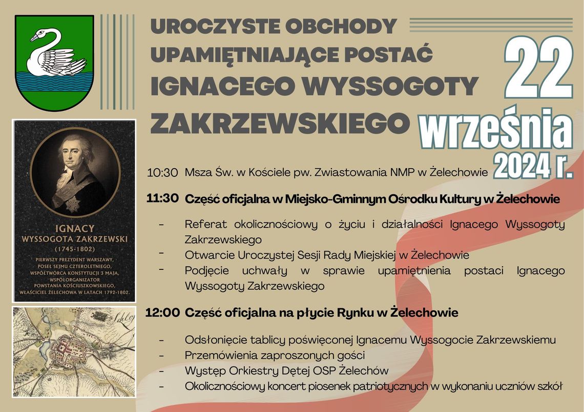 Uroczyste obchody upamiętniające Ignacego Wyssogoty Zakrzewskiego