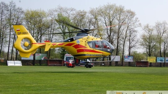 Helikopter na stadionie