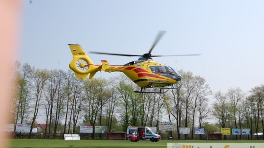 Helikopter na stadionie