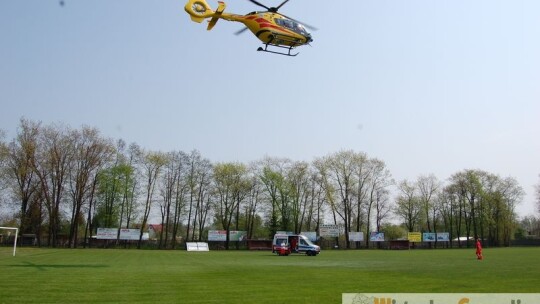 Helikopter na stadionie