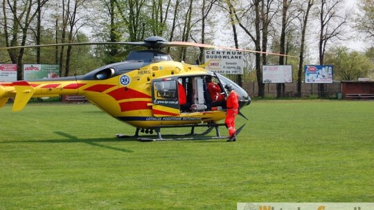 Helikopter na stadionie