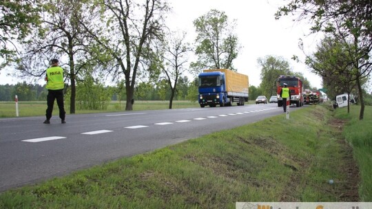 Wypadek na 17 w okolicach Gocławia