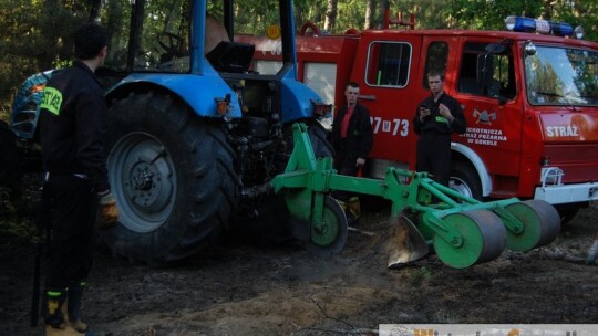 Groźny pożar lasu w gm. Sobolew