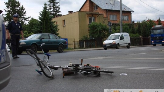 Potrącenie rowerzysty