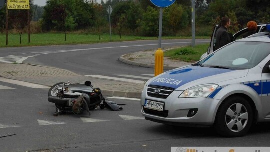 Motorowerzysta w szpitalu