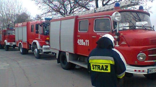 Pożar i ewakuacja zakładu w Celejowie