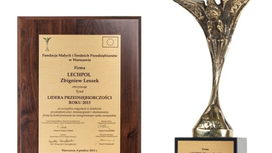 Lechpol w gronie Liderów Przedsiębiorczości Roku 2013