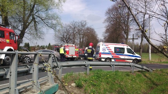 Gm. Borowie: Wypadek w Wilchcie. Są utrudnienia w ruchu