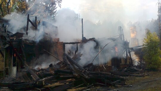 Ogromny pożar w Łaskarzewie. Spalił się Świt Ogromny pożar w Łaskarzewie. Spalił się Świt