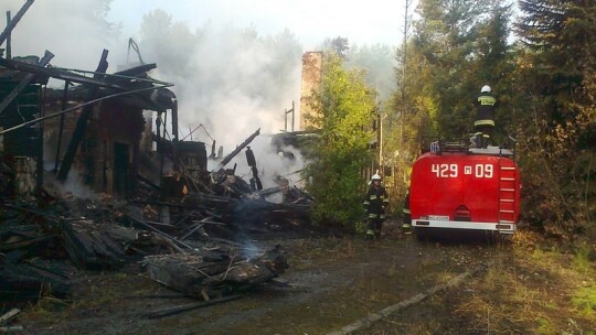 Ogromny pożar w Łaskarzewie. Spalił się Świt Ogromny pożar w Łaskarzewie. Spalił się Świt