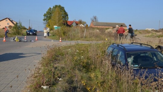 Po zderzeniu z rowerzystą zaparkował w rowie
