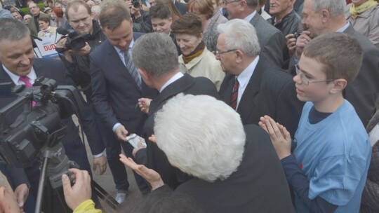 Andrzej Duda w Garwolinie przywitany entuzjastycznie