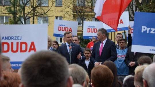 Andrzej Duda w Garwolinie przywitany entuzjastycznie