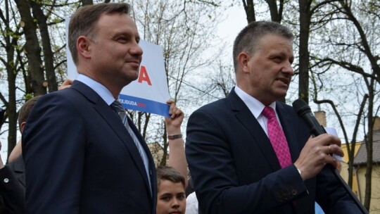 Andrzej Duda w Garwolinie przywitany entuzjastycznie