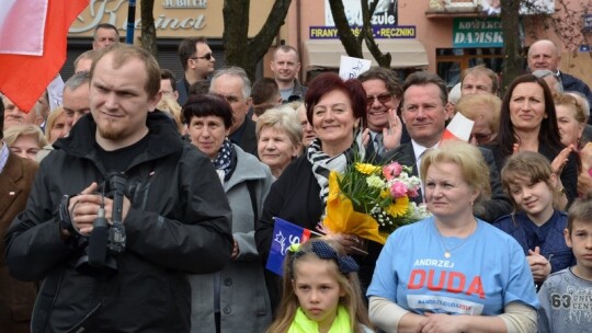 Andrzej Duda w Garwolinie przywitany entuzjastycznie