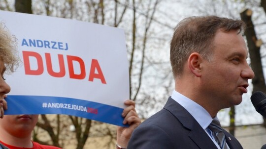 Andrzej Duda w Garwolinie przywitany entuzjastycznie