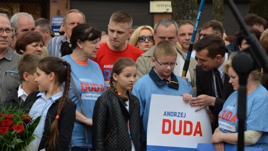 Andrzej Duda w Garwolinie przywitany entuzjastycznie