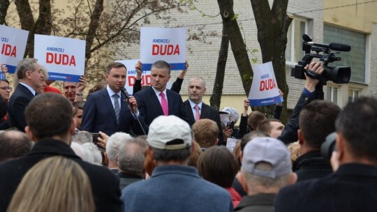 Andrzej Duda w Garwolinie przywitany entuzjastycznie