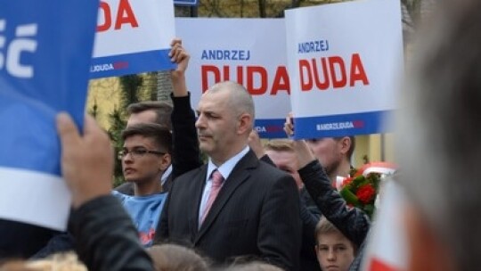 Andrzej Duda w Garwolinie przywitany entuzjastycznie