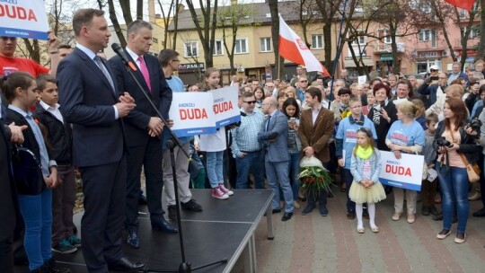 Andrzej Duda w Garwolinie przywitany entuzjastycznie