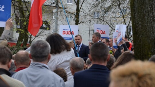 Andrzej Duda w Garwolinie przywitany entuzjastycznie