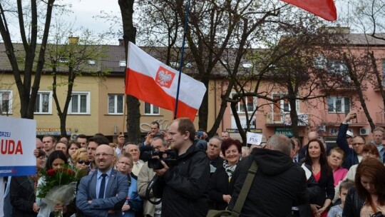 Andrzej Duda w Garwolinie przywitany entuzjastycznie