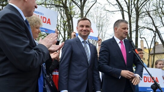 Andrzej Duda w Garwolinie przywitany entuzjastycznie