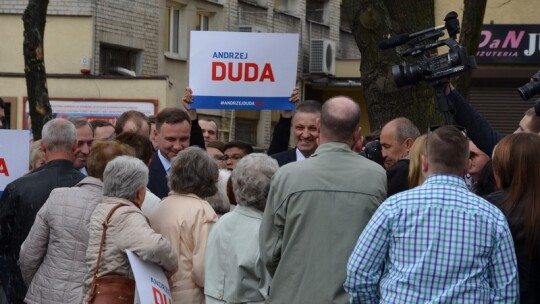 Andrzej Duda w Garwolinie przywitany entuzjastycznie