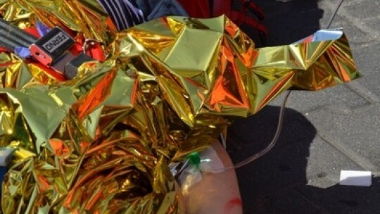 Cysterna zderzyła się z oplem na Shellu Cysterna zderzyła się z oplem na Shellu