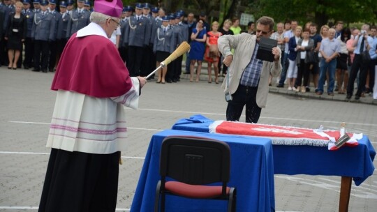 Garwolińscy policjanci ze sztandarem