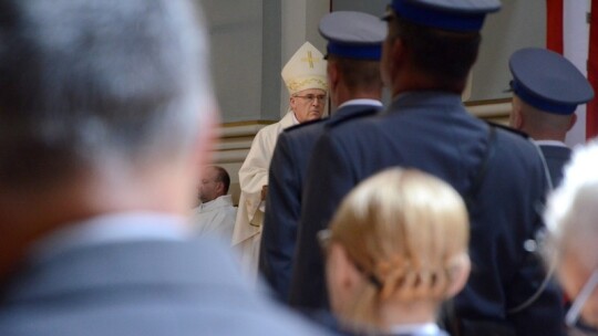 Garwolińscy policjanci ze sztandarem